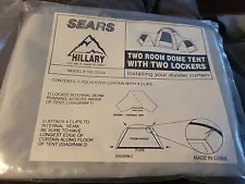 Sears Hillary Model 162.70104 Two Room Dome Tent Divider New