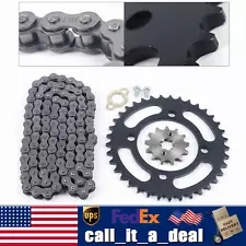 For Taotao 110cc 125cc ATV Coolster Dirt Bike 420 Chain Rear & Front Sprocket