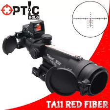 ACOG TA11 3.5X35 Red Fiber Optic Illuminated Glass Riflescope w/ Red Dot Sight