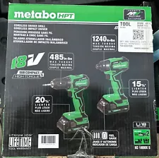 Metabo HPT KC18DDX 18V Sub-Compact Driver Combo Kit - Black/Green