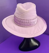 ML Studio Purple Satin Beaded Embellished Church Derby Easter Hat SALE!