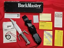 Buck Knives Buck Master 184 Survival Hunting Knife Buckmaster With Box & Sheath