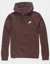 Nike Sportswear Club Fleece Hoodie Sweatshirt Brown Men's Size XL HQ1596-237 New