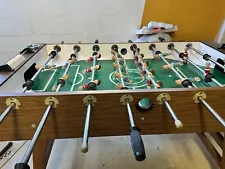 VINTAGE 1970s Wooden Foosball Table w/balls and both original ashtrays