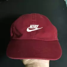 NIKE S1ZE One Size fits Most Maroon Baseball Ball Cap Hat VG Cond. QuickShip!