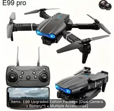 2024 New RC Drone With 4K HD Camera WiFi FPV Foldable Quadcopter + 5 Batteries