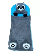 HugFun Kids Slumber Plush Animal Head Sleeping Bag Raccoon