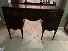 Antique Wood Buffet Sideboard