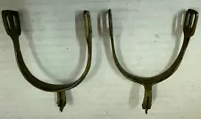 Pair of Vintage Brass Spurs with Working Rowels Civil War Cavalry Spurs