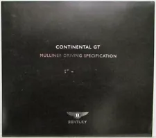 2006 Bentley Continental GT Mulliner Driving Specification Sales Folder