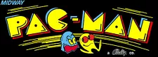 Pac-Man (Pacman) Black Arcade Marquee/Sign (26" x 8")