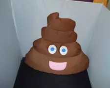 Fake Emoji Poop Hat 13" Tall Q8 Plush