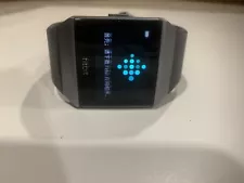 Used Fitbit Ionic FB503 Smartwatch Fitness Tracker -Charcoal -Large -charger