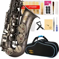 GLORY Engraved Flower High Grade Antique Finish Series PR3 E Flat Alto Saxophone