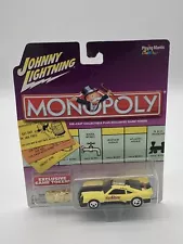 Johnny Lightning 1975 Yellow & Black Mustang Cobra Monopoly Car w/ Gold Token