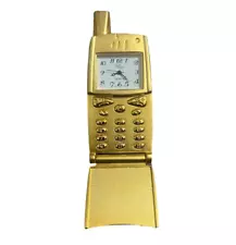 GOLD PRATINUM MOBILE CELL PHONE WATCH DISPLAY UNIQUE-For Parts