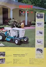 Huffy Huffman 1966 Riding Lawn Tractor Walk-Behind Tiller Mower Sales Brochure