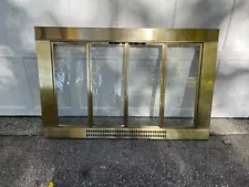 Fireplace doors - Brass doors with glass windows