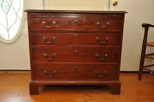 19th Century Mahogany Inlaid Bachelor's Chest w Slide