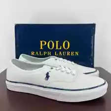 Polo Ralph Lauren Mens Keaton Pony Canvas Sneakers Shoes Green Prep 11.5 New NIB