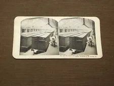 VINTAGE CAMERA STEREOVIEW STEREOSCOPE CARD TRAIN SHED SEARS ROEBUCK CHICAGO ILL