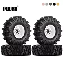 1.0 Beadlock Wheel Rim Mud Tires Set Deep Dish 1.0" Wheels Tires for Axial SCX24