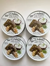 4 Cans of Trader Joe’s DOLMAS GRAPE VINE LEAVES STUFFED WITH RICE Dolmathes