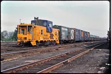 160, Kodachrome, Ontario Northland ONR Van Caboose #126 Southbound at Englehart