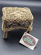 Ganz Cottage Collectibles Vtg Wicker Rattan NWT Miniature Table