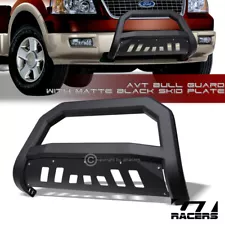 For 2004-2023 Ford F150 Matte Black AVT Edge Bull Bar Brush Push Bumper Guard