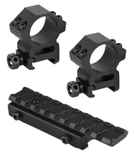 Dovetail Picatinny Rail w/ Scope Ring Mounts fits Henry .22 US Survival Rifle