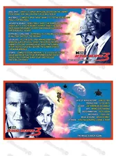 1992 Data East Lethal Weapon Custom Instructions Cards Pinball Pinball Pinball Pinball