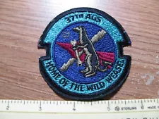 OLDER USAF 37TH AGS "HOME OF THE WILD WEASEL" SEMI COLORED UNIFORM PATCH ~NICE~