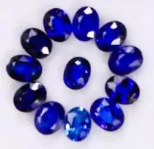 3 ct 12-pcs Oval Cut Certified Kashmir Blue Sapphire Gemstones Appraisal $6,000