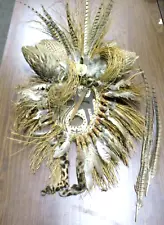 Vintage Feathered African? Witch Doctor Tribal Ceremony Mask