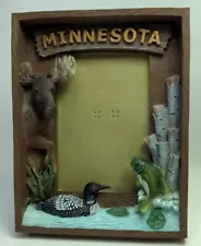 Minnesota Resin 3-D Picture Frame For 4” x 5.5” Photo - Wildlife Moose Decor