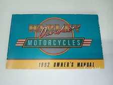 Harley-Davidson Motorcycles 1992 Owners Manual 99466-92