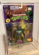 TMNT 1995 WARRIOR CHROME DOME BLUE VARIANT W/ COIN Vintage With Case