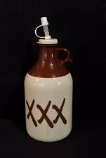 XXX Moonshine Style Plastic Jug Mug Whirley Drink Works! w Straw NEW 9.5" H