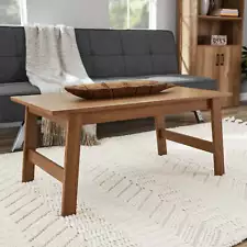 Wood Rectangle Coffee Table, Walnut Finish