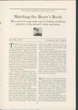 1913 Matching Buyer's Needs Real Estate Men Fit Property To Prospect Story SY1