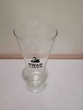 Vintage Swan Lager Beer Glass 6 3/4 inches tall