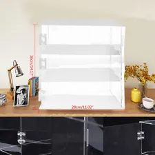 3-Tier Acrylic Bakery Pastry Clear Display Case Dessert Display Shelf with Door