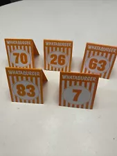 5 Whataburger Table Number Tents - 70, 26, 63, 83, 7