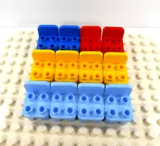 Lego Duplo Item Chairs (Round Back) (12) lt blue/yellow/blue/red