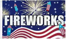 10 x "FIREWORKS USA" flag 3x5 ft polyester banner sign sale sold patriotic 4th