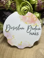 Personalised Nailfie, Custom Nail Technician Prop, Logo Printed Disc