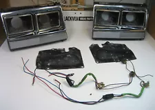 Volvo 240 Front End 4 Square Headlight & Bezel Set US Quad RARE Turbo GLT