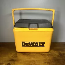 DeWalt Tools Black/Yellow Small Personal Cooler Rubbermaid Lunchbox 11x11x8 Inch