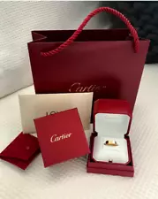 Authentic Cartier Love Band Ring in 18K Yellow Gold